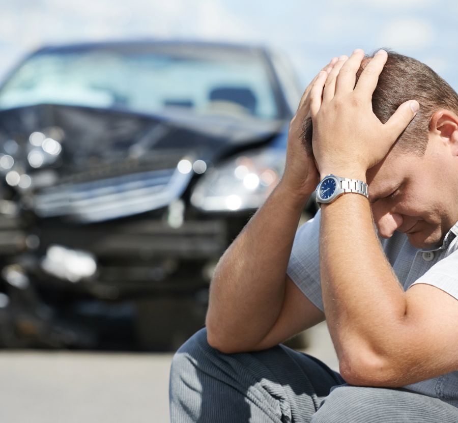 Man with auto insurance upset after an accident in Lynn, MA